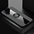 Ultra-thin Silicone Gel Soft Case Cover with Magnetic Finger Ring Stand X01L for Vivo Y11s Gray