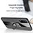 Ultra-thin Silicone Gel Soft Case Cover with Magnetic Finger Ring Stand X01L for Vivo Y12s