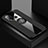 Ultra-thin Silicone Gel Soft Case Cover with Magnetic Finger Ring Stand X01L for Vivo Y50 Black