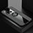 Ultra-thin Silicone Gel Soft Case Cover with Magnetic Finger Ring Stand X01L for Vivo Y50 Gray