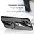 Ultra-thin Silicone Gel Soft Case Cover with Magnetic Finger Ring Stand X01L for Vivo Y55s (2021)