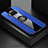 Ultra-thin Silicone Gel Soft Case Cover with Magnetic Finger Ring Stand X01L for Xiaomi Mi 10i 5G Blue