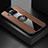 Ultra-thin Silicone Gel Soft Case Cover with Magnetic Finger Ring Stand X01L for Xiaomi Mi 10i 5G Brown