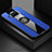 Ultra-thin Silicone Gel Soft Case Cover with Magnetic Finger Ring Stand X01L for Xiaomi Mi 10T Lite 5G Blue