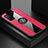 Ultra-thin Silicone Gel Soft Case Cover with Magnetic Finger Ring Stand X01L for Xiaomi Mi 10T Pro 5G Red