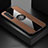 Ultra-thin Silicone Gel Soft Case Cover with Magnetic Finger Ring Stand X01L for Xiaomi Mi Note 10 Lite Brown