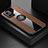 Ultra-thin Silicone Gel Soft Case Cover with Magnetic Finger Ring Stand X01L for Xiaomi Redmi 10 Prime Plus 5G Brown