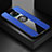 Ultra-thin Silicone Gel Soft Case Cover with Magnetic Finger Ring Stand X01L for Xiaomi Redmi 10X 5G Blue