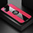 Ultra-thin Silicone Gel Soft Case Cover with Magnetic Finger Ring Stand X02L for Samsung Galaxy F02S SM-E025F Red