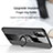 Ultra-thin Silicone Gel Soft Case Cover with Magnetic Finger Ring Stand X02L for Samsung Galaxy M21s