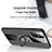 Ultra-thin Silicone Gel Soft Case Cover with Magnetic Finger Ring Stand X02L for Samsung Galaxy M31s