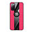 Ultra-thin Silicone Gel Soft Case Cover with Magnetic Finger Ring Stand X02L for Samsung Galaxy S20 FE 5G Red