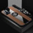 Ultra-thin Silicone Gel Soft Case Cover with Magnetic Finger Ring Stand X03L for OnePlus Nord N300 5G Brown
