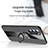 Ultra-thin Silicone Gel Soft Case Cover with Magnetic Finger Ring Stand X03L for Oppo Reno6 5G