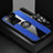 Ultra-thin Silicone Gel Soft Case Cover with Magnetic Finger Ring Stand X03L for Samsung Galaxy S20 Ultra 5G Blue