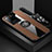 Ultra-thin Silicone Gel Soft Case Cover with Magnetic Finger Ring Stand X03L for Samsung Galaxy S20 Ultra 5G Brown