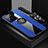 Ultra-thin Silicone Gel Soft Case Cover with Magnetic Finger Ring Stand X03L for Vivo V25 5G Blue