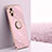 Ultra-thin Silicone Gel Soft Case Cover with Magnetic Finger Ring Stand XL1 for OnePlus Nord N20 5G Pink