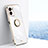 Ultra-thin Silicone Gel Soft Case Cover with Magnetic Finger Ring Stand XL1 for OnePlus Nord N20 SE White