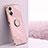 Ultra-thin Silicone Gel Soft Case Cover with Magnetic Finger Ring Stand XL1 for Oppo A17