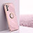 Ultra-thin Silicone Gel Soft Case Cover with Magnetic Finger Ring Stand XL1 for Oppo Reno6 Pro 5G India