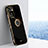 Ultra-thin Silicone Gel Soft Case Cover with Magnetic Finger Ring Stand XL1 for Oppo Reno7 SE 5G Black