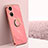 Ultra-thin Silicone Gel Soft Case Cover with Magnetic Finger Ring Stand XL1 for Oppo Reno8 T 4G