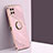 Ultra-thin Silicone Gel Soft Case Cover with Magnetic Finger Ring Stand XL1 for Samsung Galaxy M32 4G