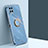 Ultra-thin Silicone Gel Soft Case Cover with Magnetic Finger Ring Stand XL1 for Samsung Galaxy M32 4G