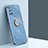 Ultra-thin Silicone Gel Soft Case Cover with Magnetic Finger Ring Stand XL1 for Samsung Galaxy M40S Blue