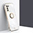 Ultra-thin Silicone Gel Soft Case Cover with Magnetic Finger Ring Stand XL1 for Samsung Galaxy S20 5G White