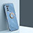 Ultra-thin Silicone Gel Soft Case Cover with Magnetic Finger Ring Stand XL1 for Samsung Galaxy S20 FE 5G Blue