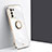 Ultra-thin Silicone Gel Soft Case Cover with Magnetic Finger Ring Stand XL1 for Samsung Galaxy S20 Lite 5G White