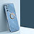Ultra-thin Silicone Gel Soft Case Cover with Magnetic Finger Ring Stand XL1 for Samsung Galaxy S20 Plus 5G Blue