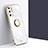 Ultra-thin Silicone Gel Soft Case Cover with Magnetic Finger Ring Stand XL1 for Samsung Galaxy S20 Plus 5G White