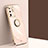 Ultra-thin Silicone Gel Soft Case Cover with Magnetic Finger Ring Stand XL1 for Samsung Galaxy S20 Ultra 5G Gold