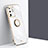 Ultra-thin Silicone Gel Soft Case Cover with Magnetic Finger Ring Stand XL1 for Samsung Galaxy S20 Ultra 5G White