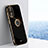 Ultra-thin Silicone Gel Soft Case Cover with Magnetic Finger Ring Stand XL1 for Vivo T2 5G Black