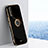 Ultra-thin Silicone Gel Soft Case Cover with Magnetic Finger Ring Stand XL1 for Vivo Y11s Black