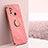 Ultra-thin Silicone Gel Soft Case Cover with Magnetic Finger Ring Stand XL1 for Vivo Y50 Hot Pink