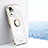 Ultra-thin Silicone Gel Soft Case Cover with Magnetic Finger Ring Stand XL1 for Xiaomi Poco M5S White