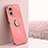 Ultra-thin Silicone Gel Soft Case Cover with Magnetic Finger Ring Stand XL1 for Xiaomi Redmi 10 Prime Plus 5G Hot Pink