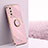 Ultra-thin Silicone Gel Soft Case Cover with Magnetic Finger Ring Stand XL1 for Xiaomi Redmi 9T 4G Pink