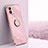 Ultra-thin Silicone Gel Soft Case Cover with Magnetic Finger Ring Stand XL1 for Xiaomi Redmi A1 Pink