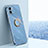 Ultra-thin Silicone Gel Soft Case Cover with Magnetic Finger Ring Stand XL1 for Xiaomi Redmi A2 Blue