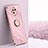 Ultra-thin Silicone Gel Soft Case Cover with Magnetic Finger Ring Stand XL1 for Xiaomi Redmi Note 9 5G