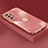 Ultra-thin Silicone Gel Soft Case Cover with Magnetic Finger Ring Stand XL2 for Samsung Galaxy A33 5G Hot Pink
