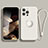 Ultra-thin Silicone Gel Soft Case Cover with Magnetic Finger Ring Stand YK1 for Apple iPhone 13 Pro Max White