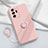 Ultra-thin Silicone Gel Soft Case Cover with Magnetic Finger Ring Stand YK1 for Samsung Galaxy Note 20 Ultra 5G Pink