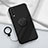 Ultra-thin Silicone Gel Soft Case Cover with Magnetic Finger Ring Stand YK1 for Vivo Y11s